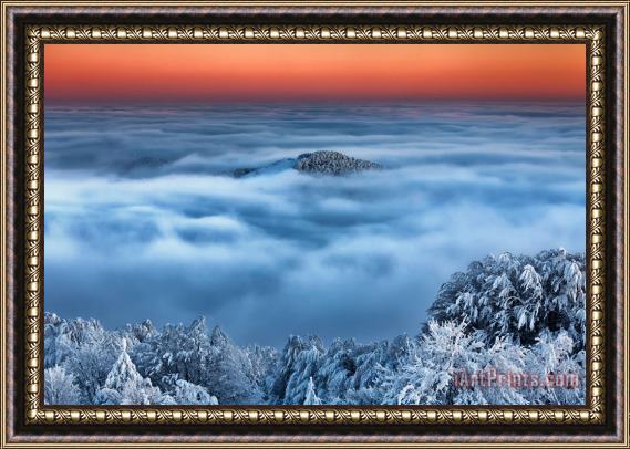 Collection 12 Bed of Clouds Framed Painting