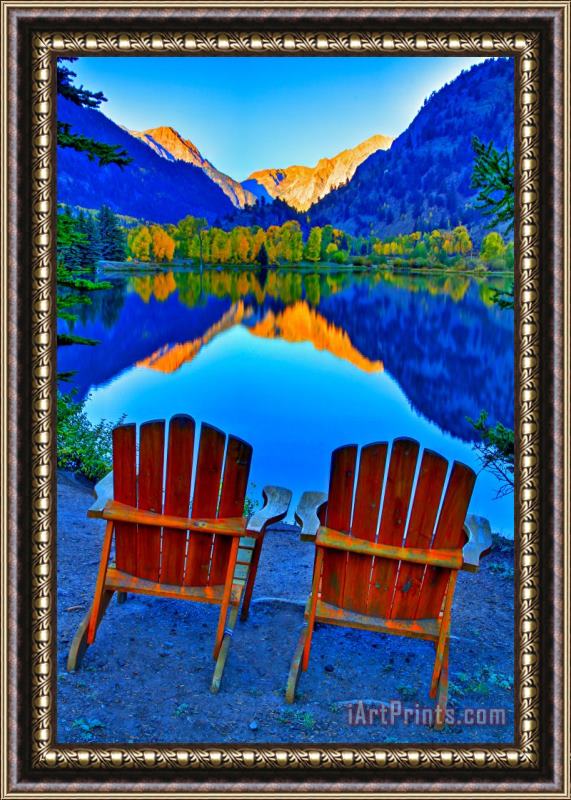 Collection 14 Two Chairs in Paradise Framed Print