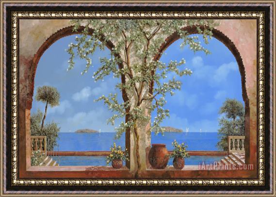 Collection 7 I Fiori Bianchi Sulla Parete Framed Painting