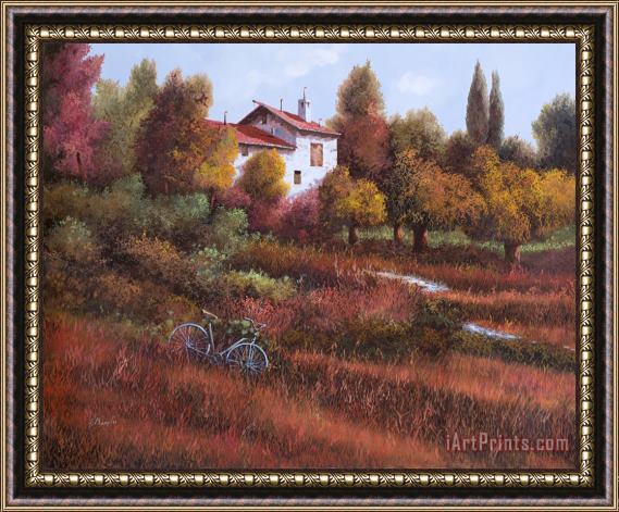Collection 7 Una Bicicletta Nel Bosco Framed Painting