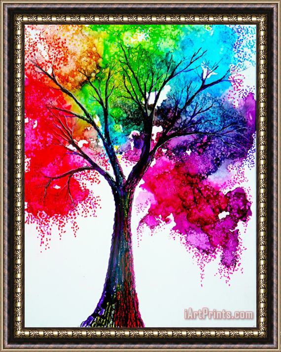 Collection 9 Rainbow Tree Framed Painting