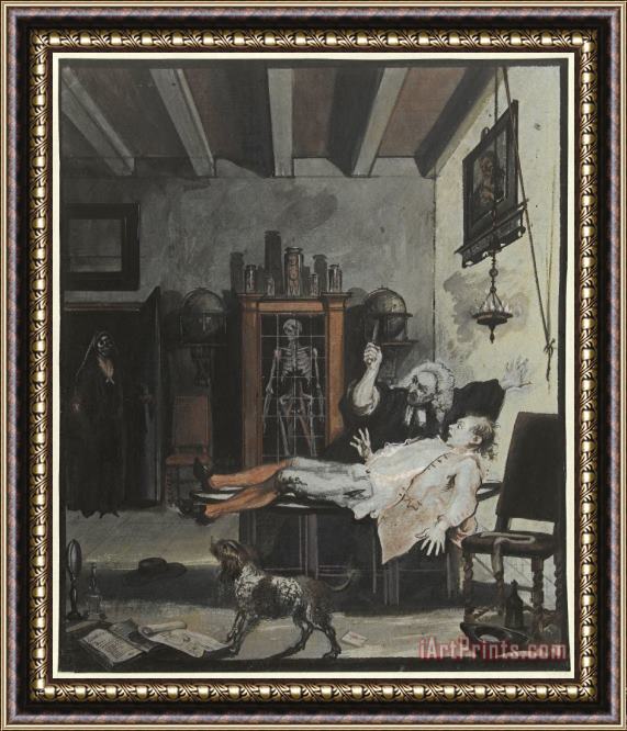 Cornelis Troost Scene Uit Het Blijspel Krispijn Medicijn Framed Print