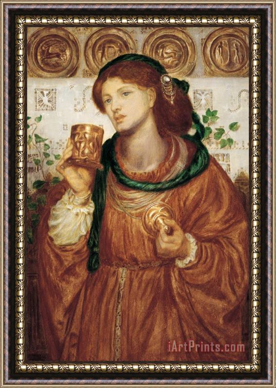 Dante Charles Gabriel Rossetti The loving cup Framed Painting
