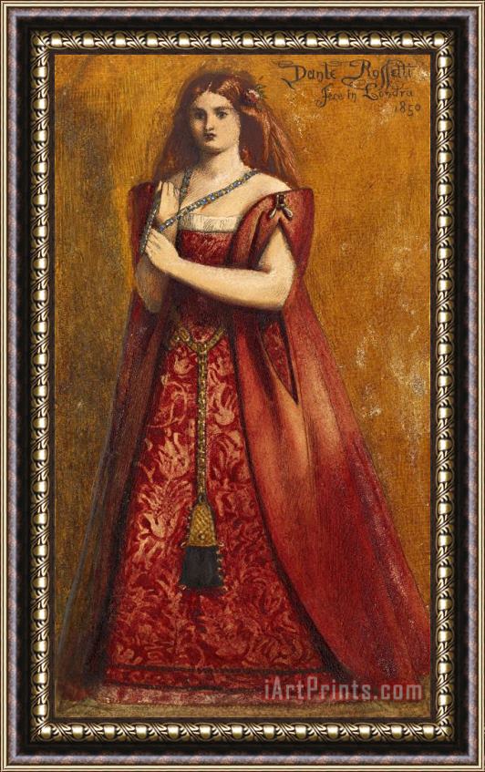 Dante Gabriel Rossetti Rosso Vestita (dressed in Red) Framed Painting
