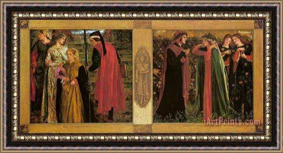 Dante Gabriel Rossetti The Salutation of Beatrice Framed Painting