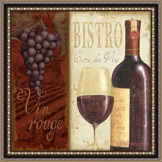 Daphne Brissonnet Wine List I Framed Print