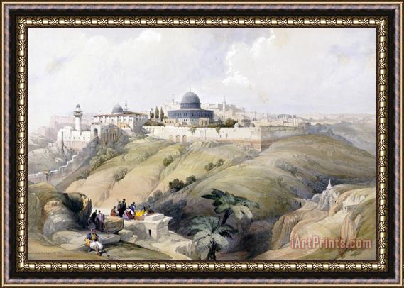 David Roberts View of Jerusalem Framed Painting