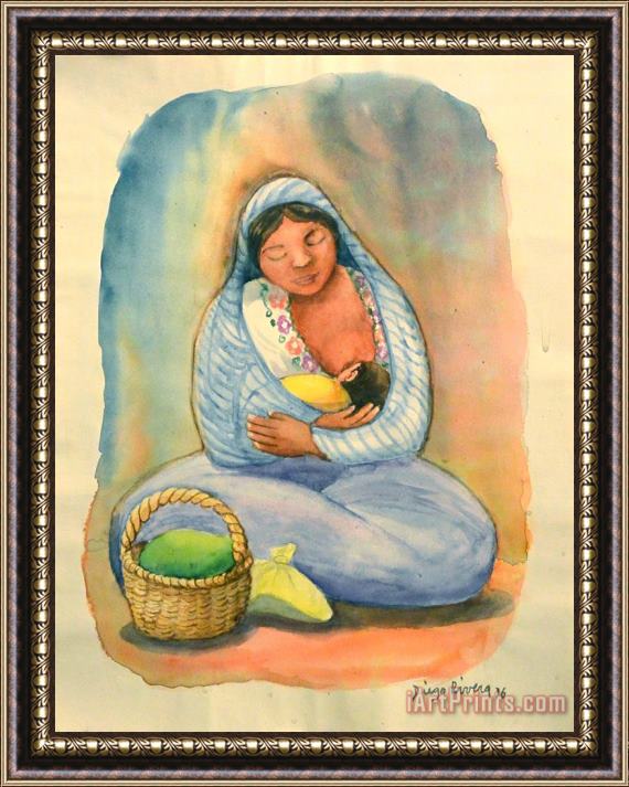 Diego Rivera Mother And Child, 1936 Framed Print