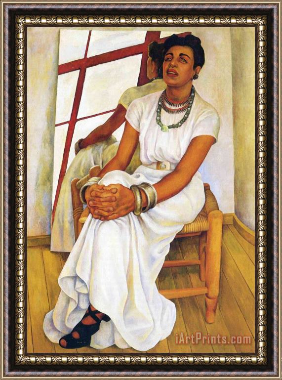 Diego Rivera Portrait of Lupe Marin 1938 Framed Painting