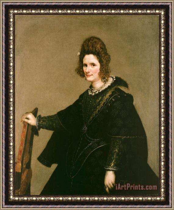 Diego Rodriguez de Silva y Velazquez Portrait of a Lady Framed Painting