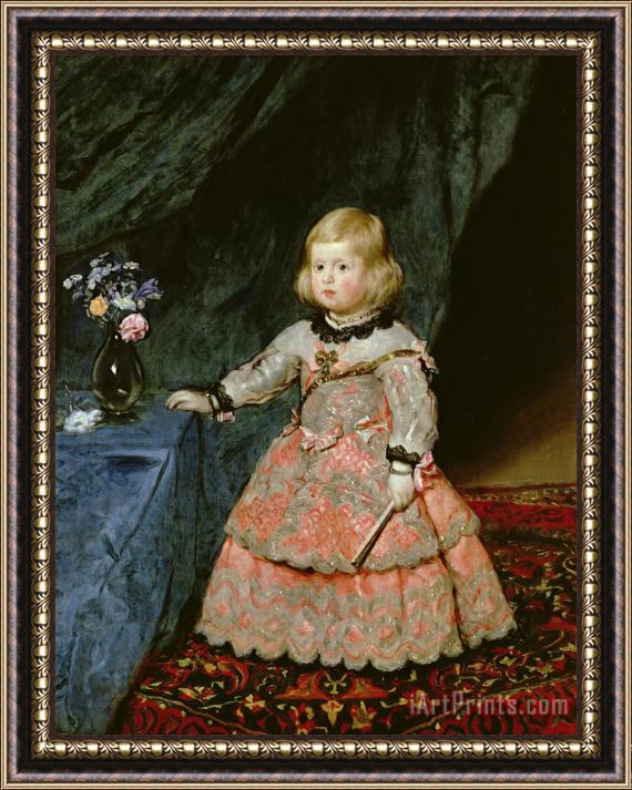 Diego Velazquez The Infanta Margarita Teresa of Spain in a Red Dress Framed Painting
