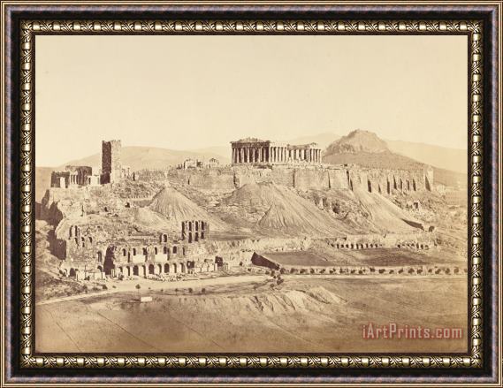 Dimitrios Constantin The Acropolis From The Southwest, Athens Framed Print