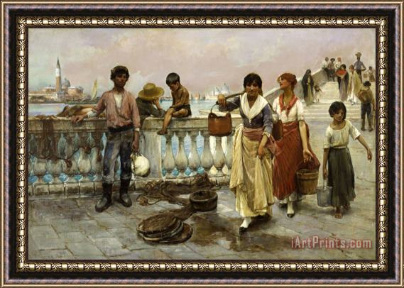 Duveneck, Frank Water Carriers, Venice Framed Painting