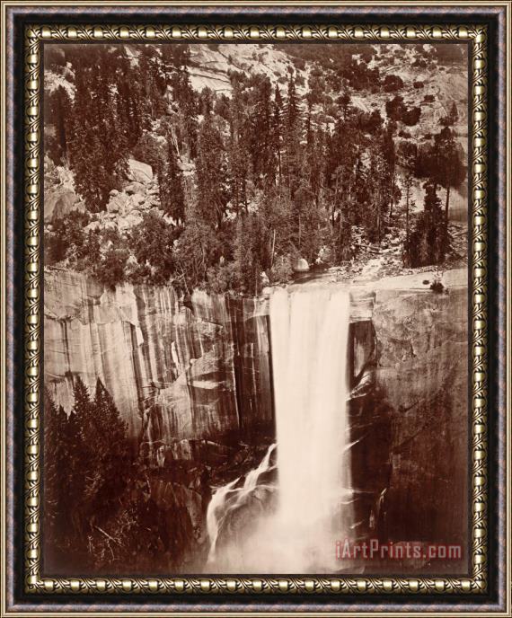 Eadweard J. Muybridge Pi Wi Ack (shower of Stars), Vernal Fall, 400 Feet, Valley of Yosemite Framed Print