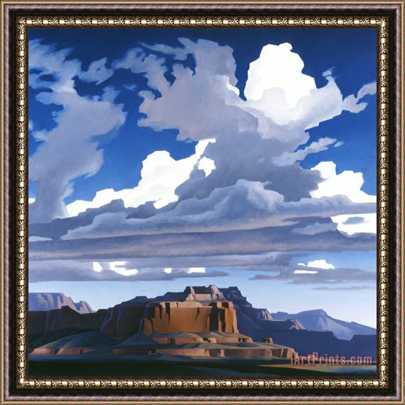 Ed Mell Sweeping Clouds Framed Painting