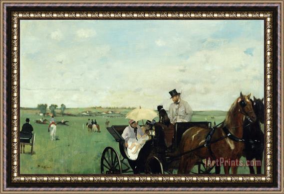 Edgar Degas At The Races in The Countryside Framed Painting