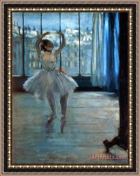 Edgar Degas Dancer in Front of a Window Framed Painting