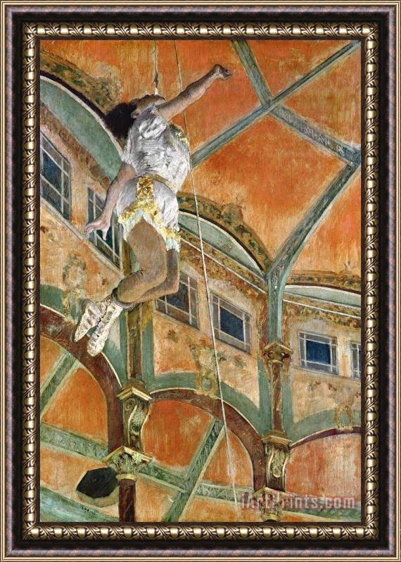 Edgar Degas Miss La la at the Cirque Fernando Framed Print