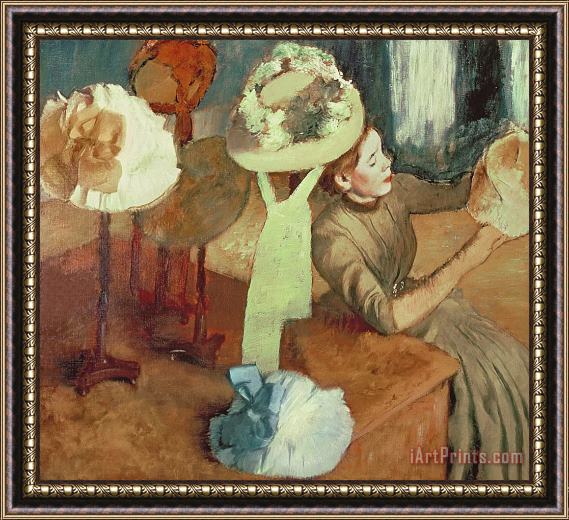 Edgar Degas The Millinery Shop Framed Print