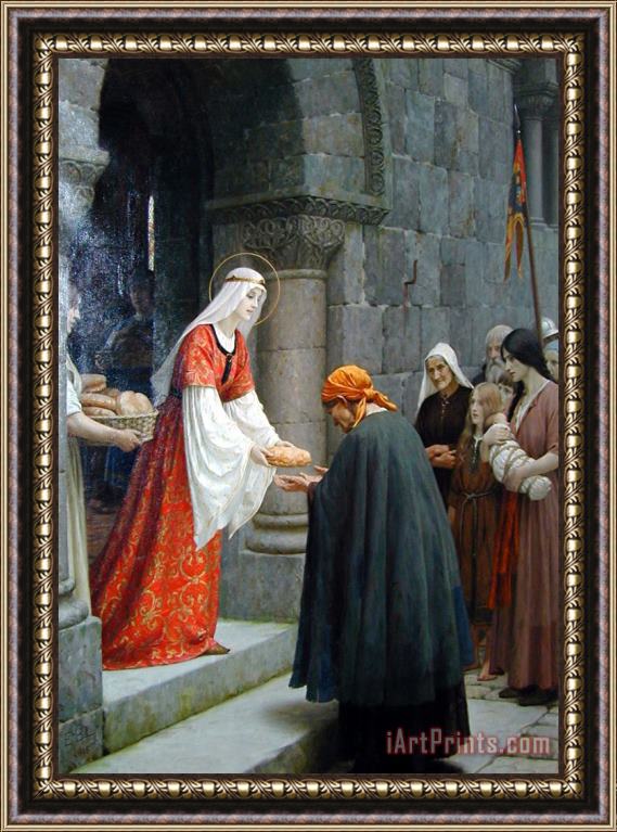 Edmund Blair Leighton The Charity of St. Elizabeth of Hungary Framed Painting