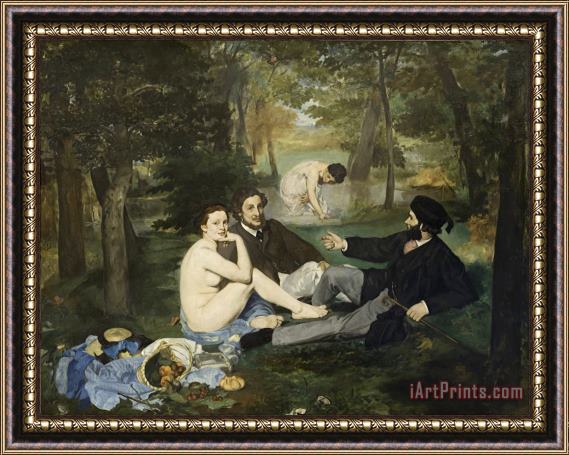 Edouard Manet Le Dejeuner Sur L'herbe Framed Painting