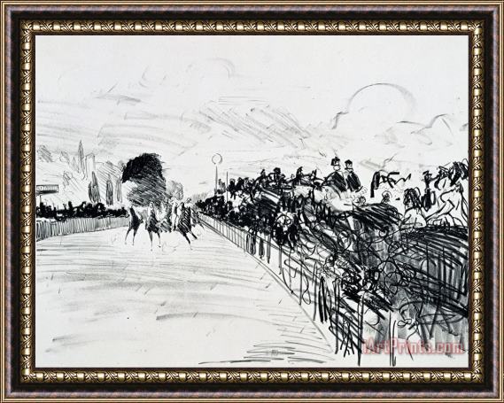 Edouard Manet Les Courses (the Races at Longchamps) Framed Painting