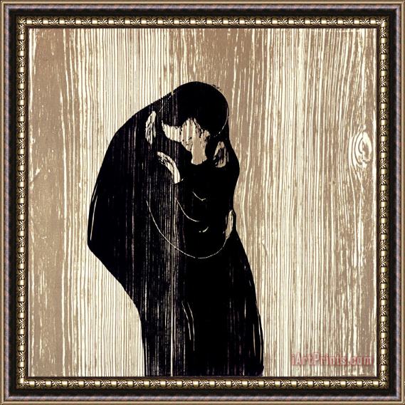 Edvard Munch Kiss IV Framed Painting