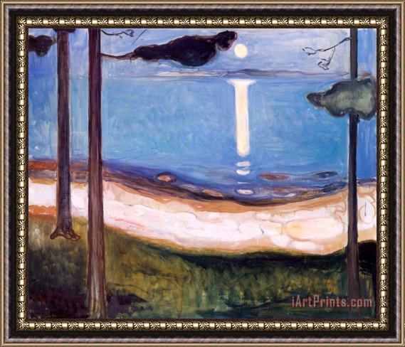 Edvard Munch Moon Light 1895 Framed Painting