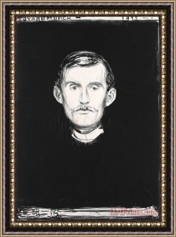 Edvard Munch Self Portrait Framed Print