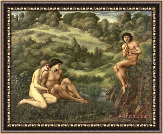 Edward Burne Jones The Garden of Pan Framed Painting