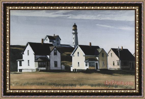 Edward Hopper Lighthouse Hill Cape Elizabeth Maine Framed Print