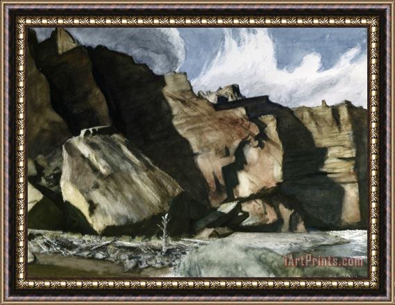 Edward Hopper Shoshone Cliffs Framed Print