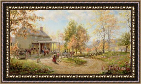 Edward Lamson Henry An October Day Framed Painting