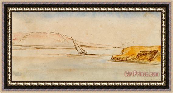 Edward Lear Boat on The Nile 4 Framed Painting
