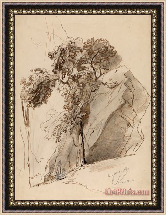 Edward Lear Siracusa, 12. June 1847 Framed Painting