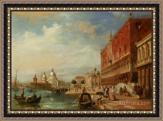 Edward Pritchett Santa Maria Della Salute From The Dodges Palace Venice Framed Painting