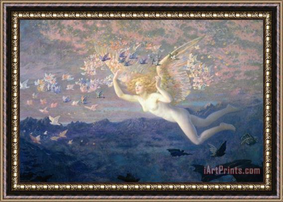 Edward Robert Hughes On the Wings of the Morning Framed Painting