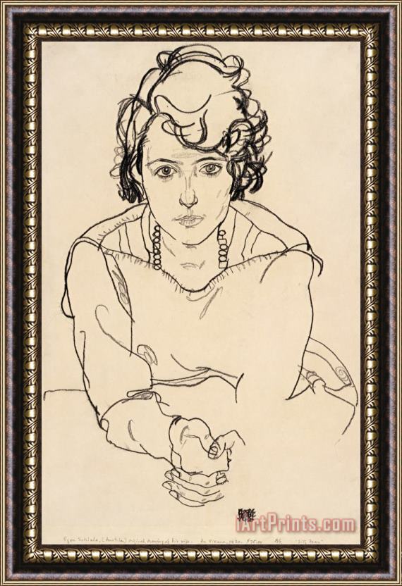 Egon Schiele Seated Woman Framed Painting