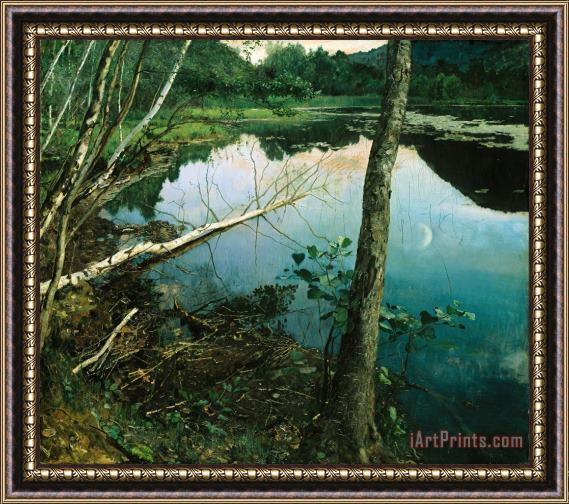 Eilif Peterssen Summer Night Framed Painting