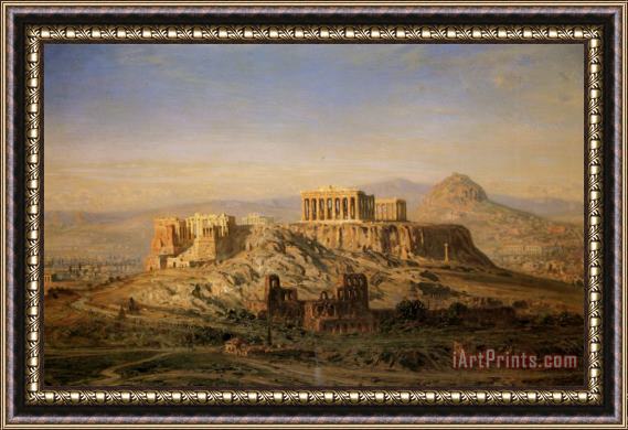 Ernst Carl Eugen Koerner The Acropolis Athena Framed Print