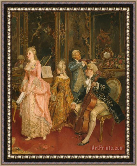 Ettore Simonetti Concert at the time of Mozart Framed Print