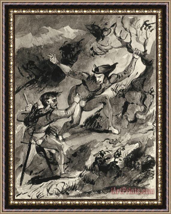 Eugene Delacroix Faust And Mephistopheles on The Blocksberg Framed Print