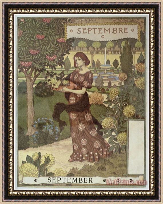 Eugene Grasset September Framed Painting