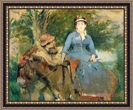 Eva Gonzales The Donkey Ride Framed Painting