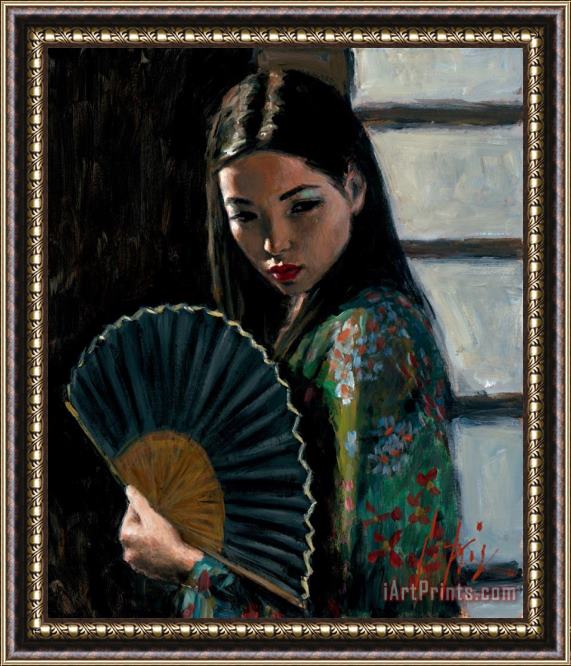 Fabian Perez Japanese Girl Framed Painting
