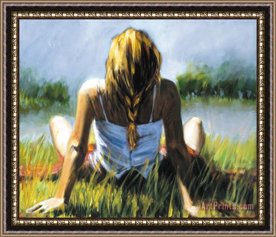 Fabian Perez Reflections in The Sun Framed Painting