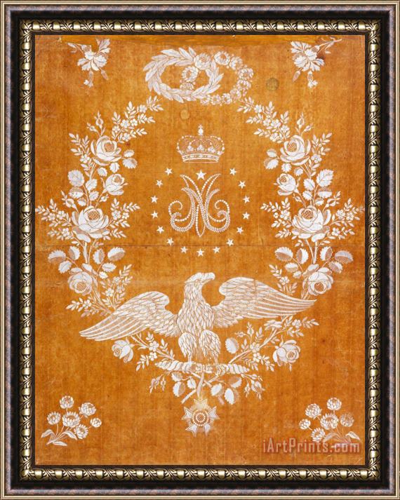 Fabrique De St. Ruf Embroidery Design Commemorating The Marriage of Napoleon I And Marie Louise Framed Print