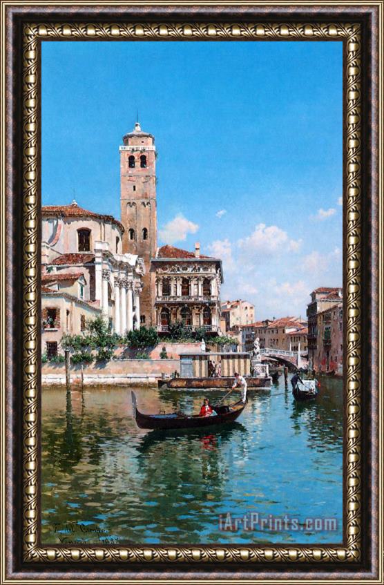 Federico Del Campo The Palazzo Labia, Venice Framed Painting
