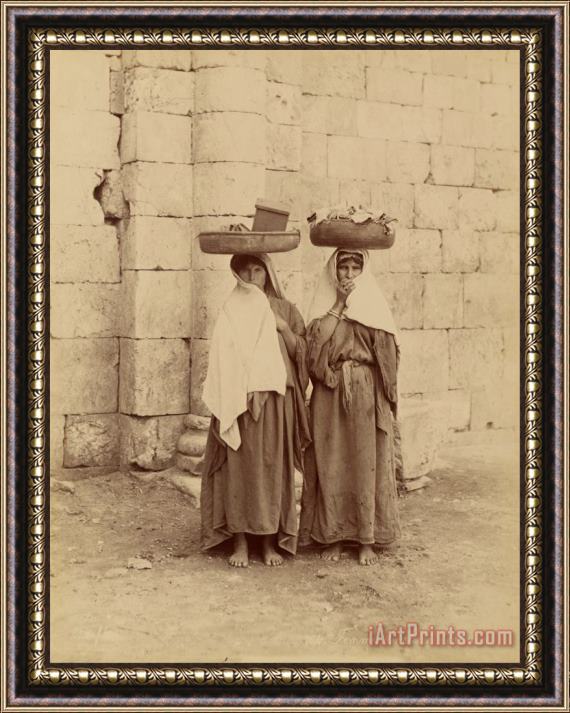 Felix Bonfils Femmes De Siloe, Palestine Framed Print