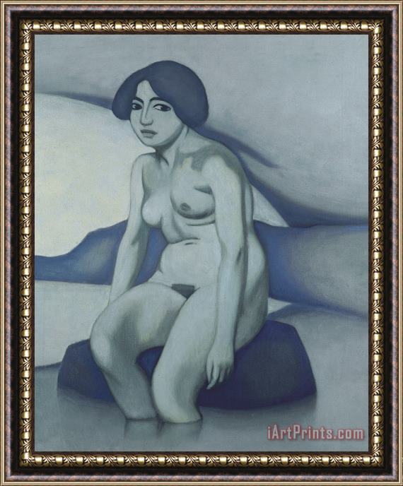 Felix Edouard Vallotton Green Nude Framed Painting